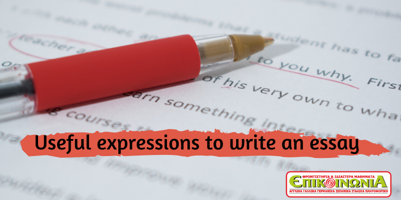 Useful expressions to write an essay